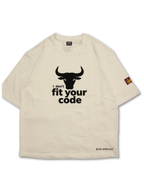 I Don't Fit Your Code Oversized Boxy T-Shirt | Premium Heavyweight 240 GSM