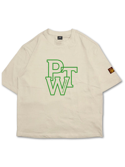 PTW neon groen - geborduurd - Oversized Boxy T-Shirt | Prove Them Wrong Tee