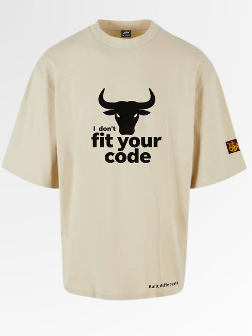 I Don't Fit Your Code Oversized Boxy T-Shirt | Premium Heavyweight 240 GSM