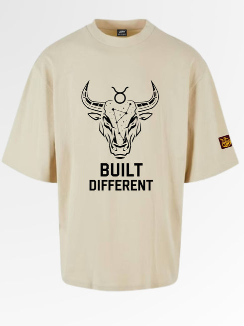 Built Different bull Tee | Premium Oversized Boxy Celestial T-Shirt Loay Brand