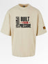 Built From Pressure Oversized T-Shirt geborduurd tekst | 240 GSM Premium Katoen Loay Brand