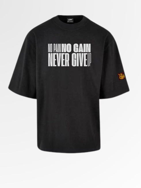 No pain no gain - Neve give up oversized boxy tee 240 g