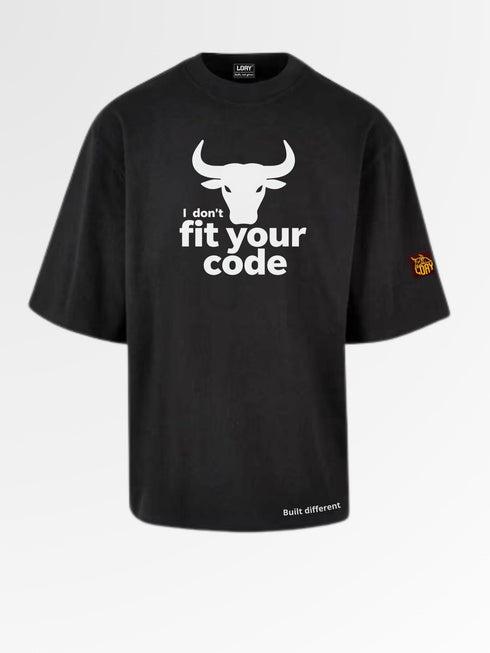 I Don't Fit Your Code Oversized Boxy T-Shirt | Premium Heavyweight 240 GSM