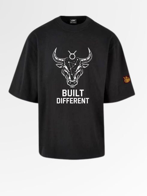 Built Different bull Tee | Premium Oversized Boxy Celestial T-Shirt Loay Brand