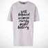 Lila oversized T-shirt met zwarte tekstprint 'well behaved women…make history'