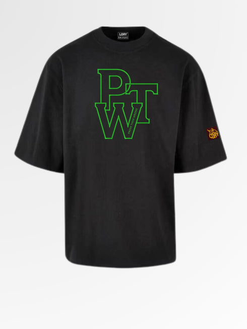 PTW neon groen - geborduurd - Oversized Boxy T-Shirt | Prove Them Wrong Tee