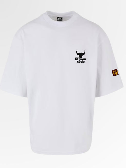 I Don't Fit Your Code Oversized Boxy T-Shirt | Premium Heavyweight 240 GSM Loay Brand