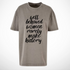Asfaltgrijs oversized T-shirt met zwarte tekstprint 'well behaved women…make history'