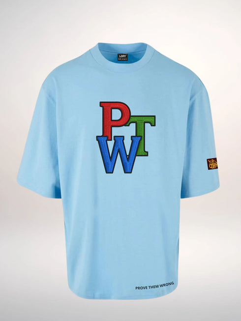 PWT prove them wrong - geborduurd oversized Boxy T-Shirt | Premium Heavyweight 240 GSM Loay Brand