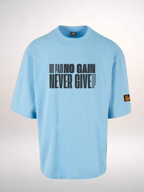 No pain no gain - Neve give up oversized boxy tee 240 g