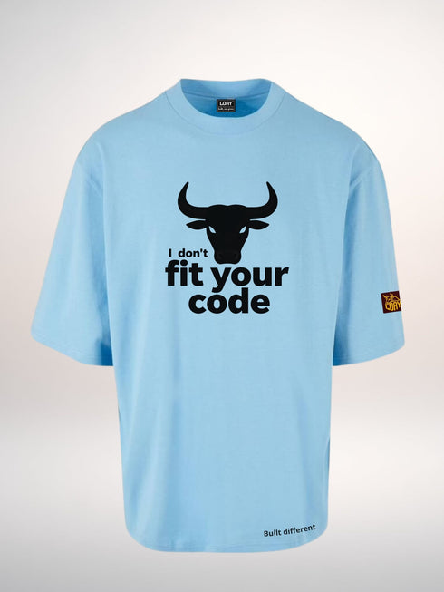 I Don't Fit Your Code Oversized Boxy T-Shirt | Premium Heavyweight 240 GSM