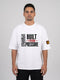 LOAY Built From Pressure Oversized T-Shirt geborduurd tekst | 240 GSM Premium Katoen Loay Brand