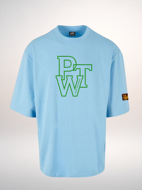 PTW neon groen - geborduurd - Oversized Boxy T-Shirt | Prove Them Wrong Tee