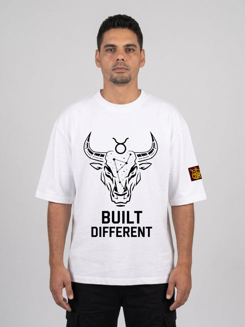 Built Different bull Tee | Premium Oversized Boxy Celestial T-Shirt Loay Brand