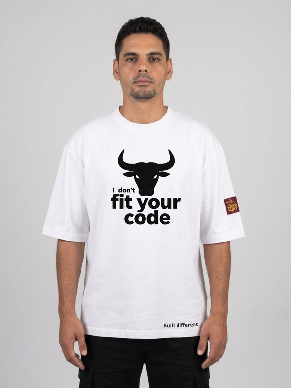 I Don't Fit Your Code Oversized Boxy T-Shirt | Premium Heavyweight 240 GSM