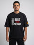 LOAY Built From Pressure Oversized T-Shirt geborduurd tekst | 240 GSM Premium Katoen Loay Brand