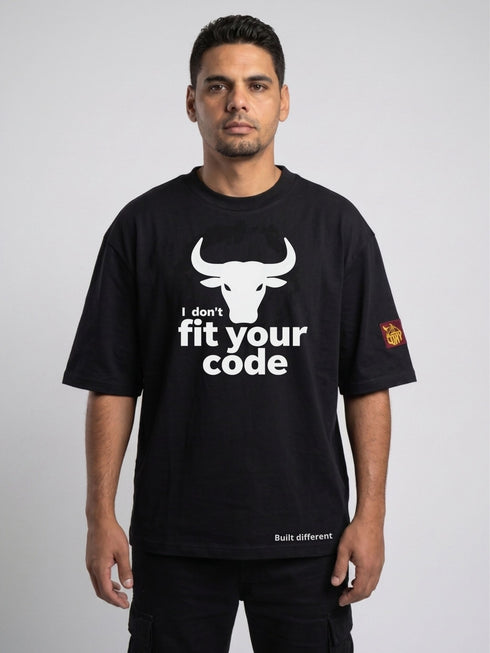 I Don't Fit Your Code Oversized Boxy T-Shirt | Premium Heavyweight 240 GSM