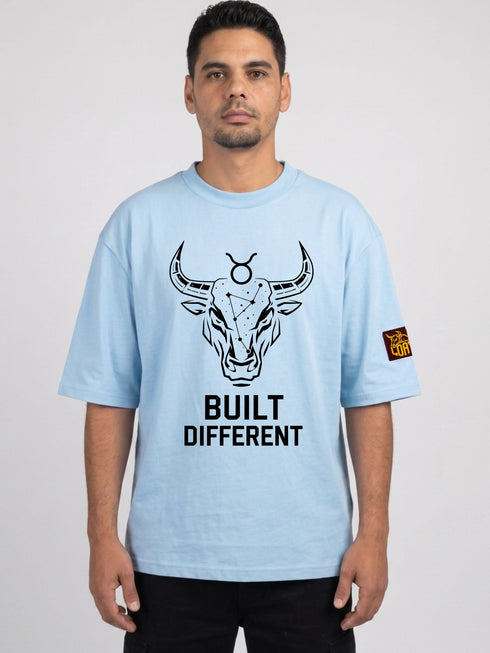 Built Different bull Tee | Premium Oversized Boxy Celestial T-Shirt Loay Brand