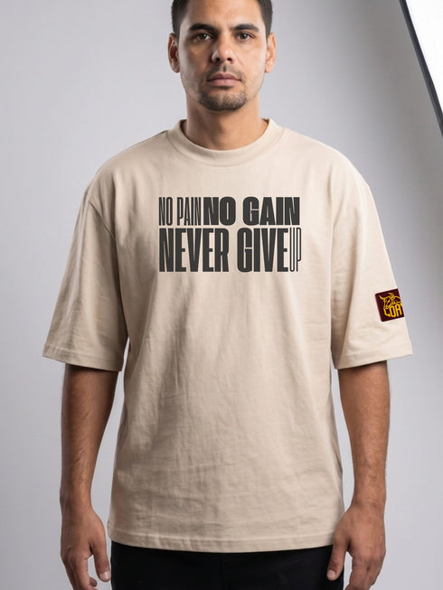 No pain no gain - Neve give up oversized boxy tee 240 g