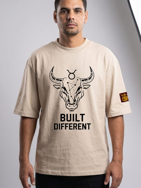Built Different bull Tee | Premium Oversized Boxy Celestial T-Shirt Loay Brand