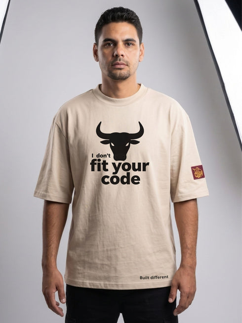 I Don't Fit Your Code Oversized Boxy T-Shirt | Premium Heavyweight 240 GSM