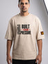 Built From Pressure Oversized T-Shirt geborduurd tekst | 240 GSM Premium Katoen Loay Brand