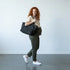 Grote canvas shopper van donkergrijs katoen met stevige handvatten