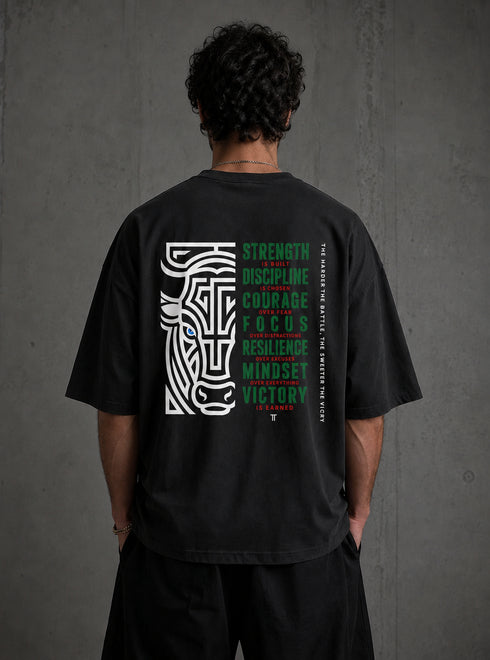 Bullish Champions T-shirt met grote rugprint en neonkleuren, ronde hals, korte mouwen.
