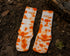 KUDOS Tie-Dye Sportsokken Swirly sox | White & Orange