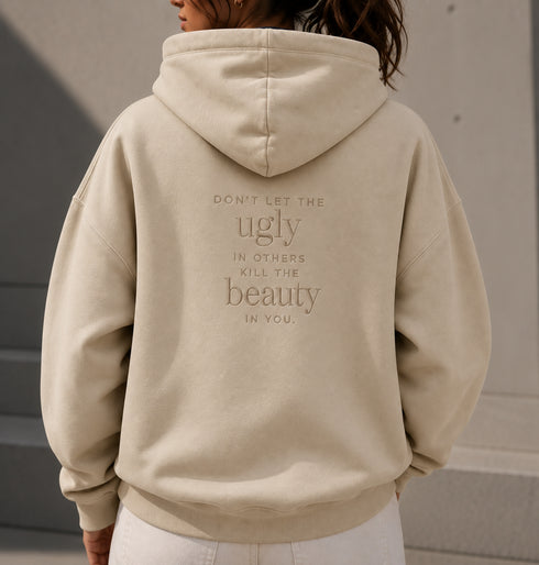 Don’t Let The Ugly geborduurde oversized hoodie