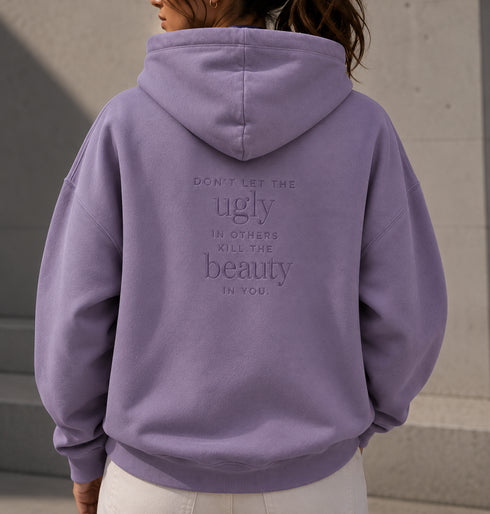 Don’t Let The Ugly geborduurde oversized hoodie