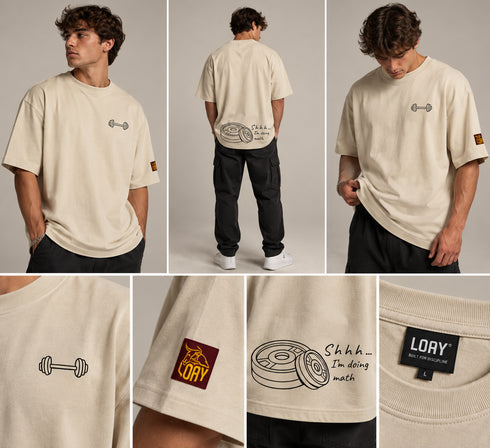 “Shhh… I’m Doing Math” Oversized gym fitness T-Shirt Loay Brand