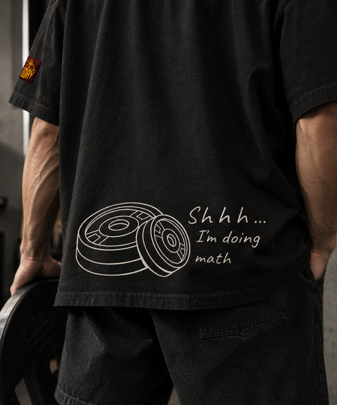 “Shhh… I’m Doing Math” Oversized gym fitness T-Shirt Loay Brand