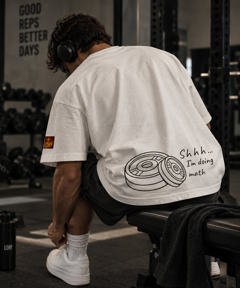 “Shhh… I’m Doing Math” Oversized gym fitness T-Shirt Loay Brand