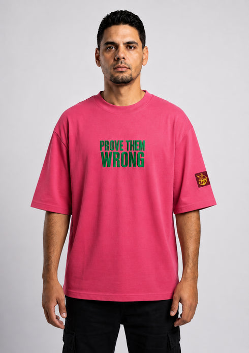 Prove Them Wrong Boxy T-Shirt – Zware 240g Streetwear Oversized Tee | Geborduurd | Heren Loay Brand