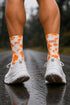 KUDOS Tie-Dye Sportsokken Swirly sox | White & Orange Loay Brand