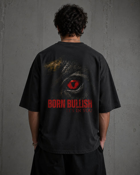Born Bullish bulls eye - it's in you oversized boxy tee