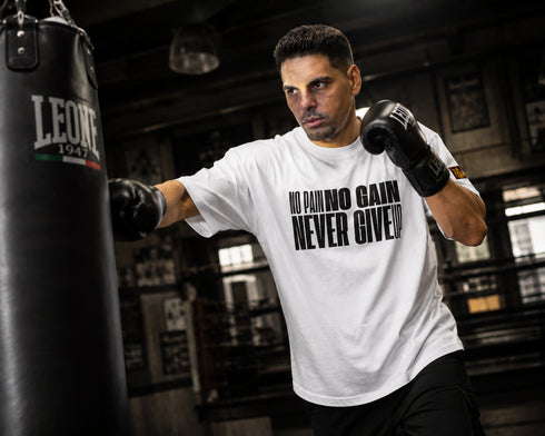No pain no gain - Neve give up oversized boxy tee 240 g