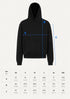 Zwarte oversized hoodie met capuchon en kangoeroezak