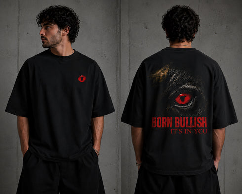 Born Bullish bulls eye - it's in you oversized boxy tee