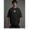 Zwart t-shirt met voorlogo 'fit your code' en kleine badge op zoom rechts.