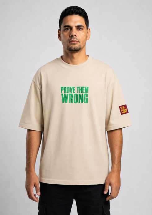 Prove Them Wrong Boxy T-Shirt – Zware 240g Streetwear Oversized Tee | Geborduurd | Heren Loay Brand