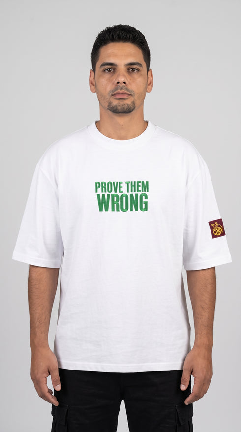 Prove Them Wrong Boxy T-Shirt – Zware 240g Streetwear Oversized Tee | Geborduurd | Heren Loay Brand