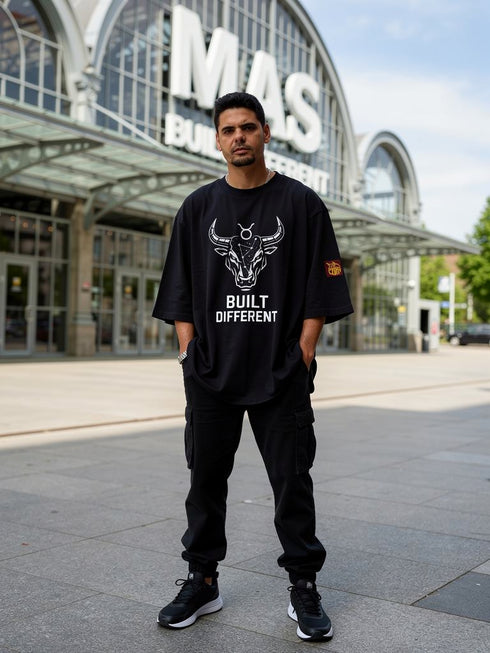 Built Different bull Tee | Premium Oversized Boxy Celestial T-Shirt Loay Brand