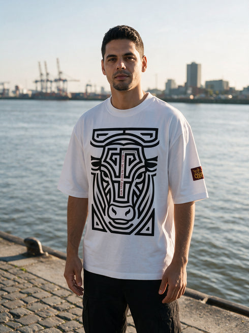 Don't Let the Hard Days Win - geborduurd - Oversized Boxy T-Shirt | Premium Heavyweight 240 GSM Loay Brand