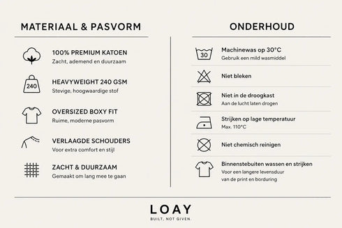 PWT prove them wrong - geborduurd oversized Boxy T-Shirt | Premium Heavyweight 240 GSM Loay Brand