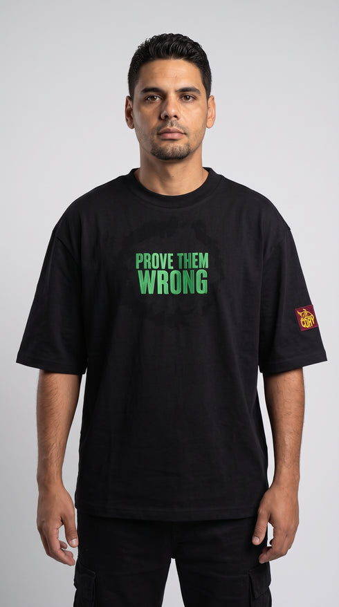 Prove Them Wrong Boxy T-Shirt – Zware 240g Streetwear Oversized Tee | Geborduurd | Heren Loay Brand