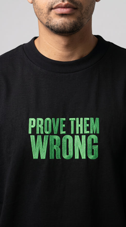 Prove Them Wrong Boxy T-Shirt – Zware 240g Streetwear Oversized Tee | Geborduurd | Heren Loay Brand