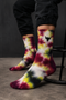 Swirly Sox tie dye | Loay brand | black-burgundy-lime Loay Brand