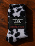 Swirly Sox tie dye | zwart-wit koe patroon sokken